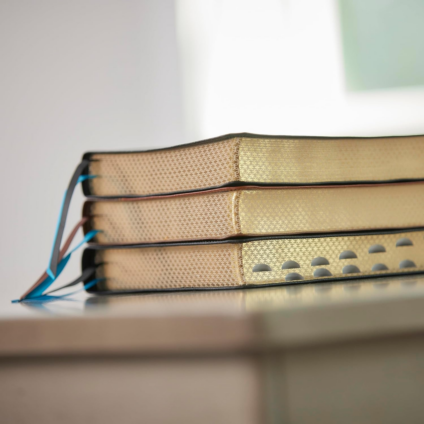 NKJV, Large Print Thinline Reference (Blue Letter) Maclaren Series, Genuine Leather