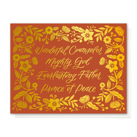 Christmas - Wonderful Counselor Gold Foil Card
