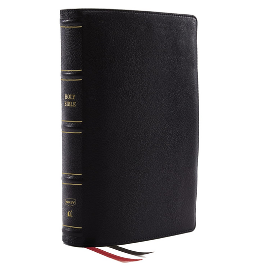 NKJV, Thinline Reference Bible, Genuine Leather, Black