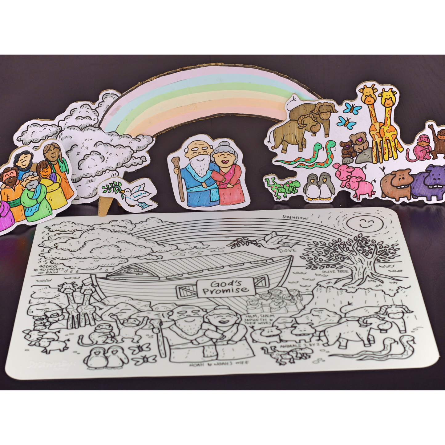 Washable Silicone Colouring Mats (Bible Stories)