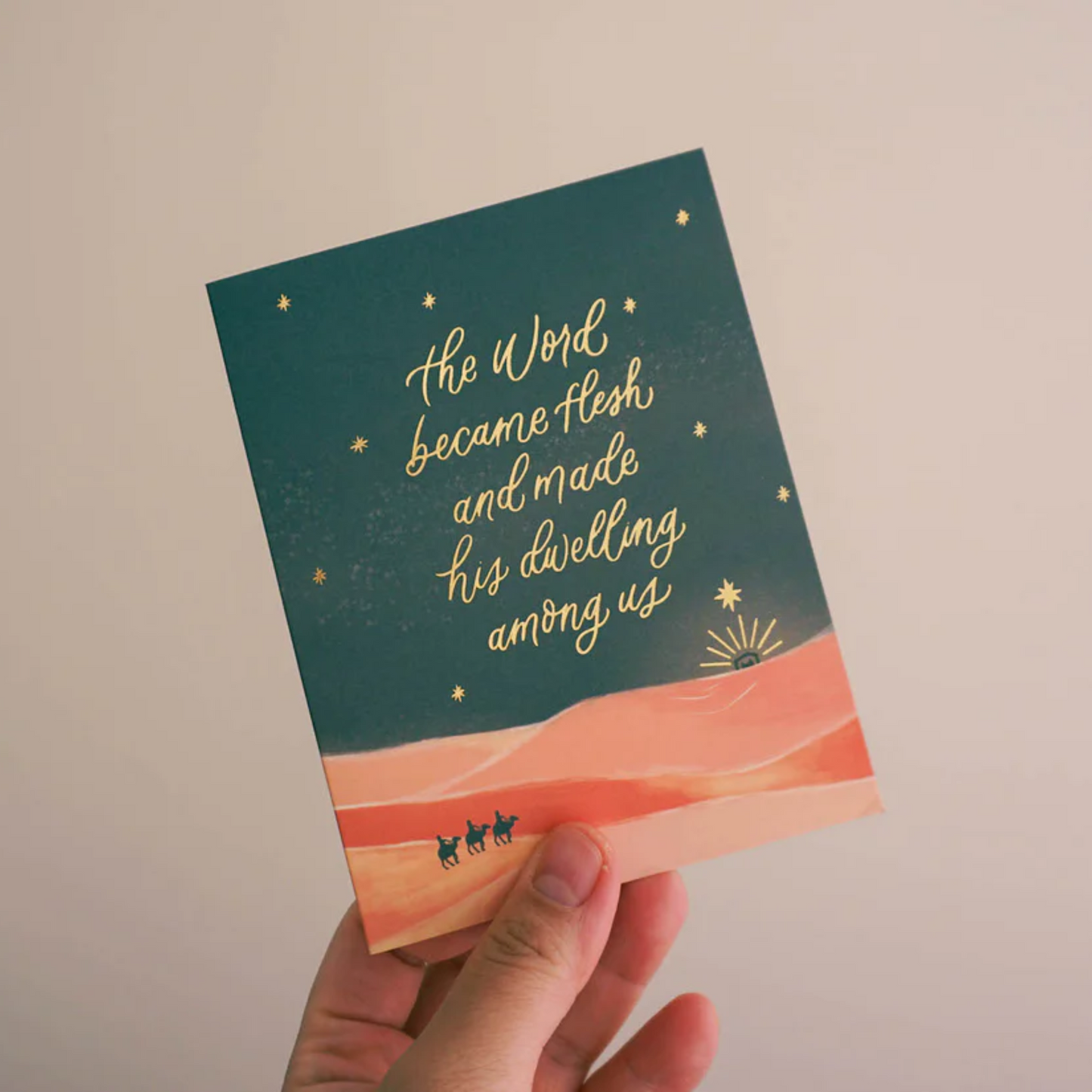 Christmas - Word Became Flesh Gold Foil Card