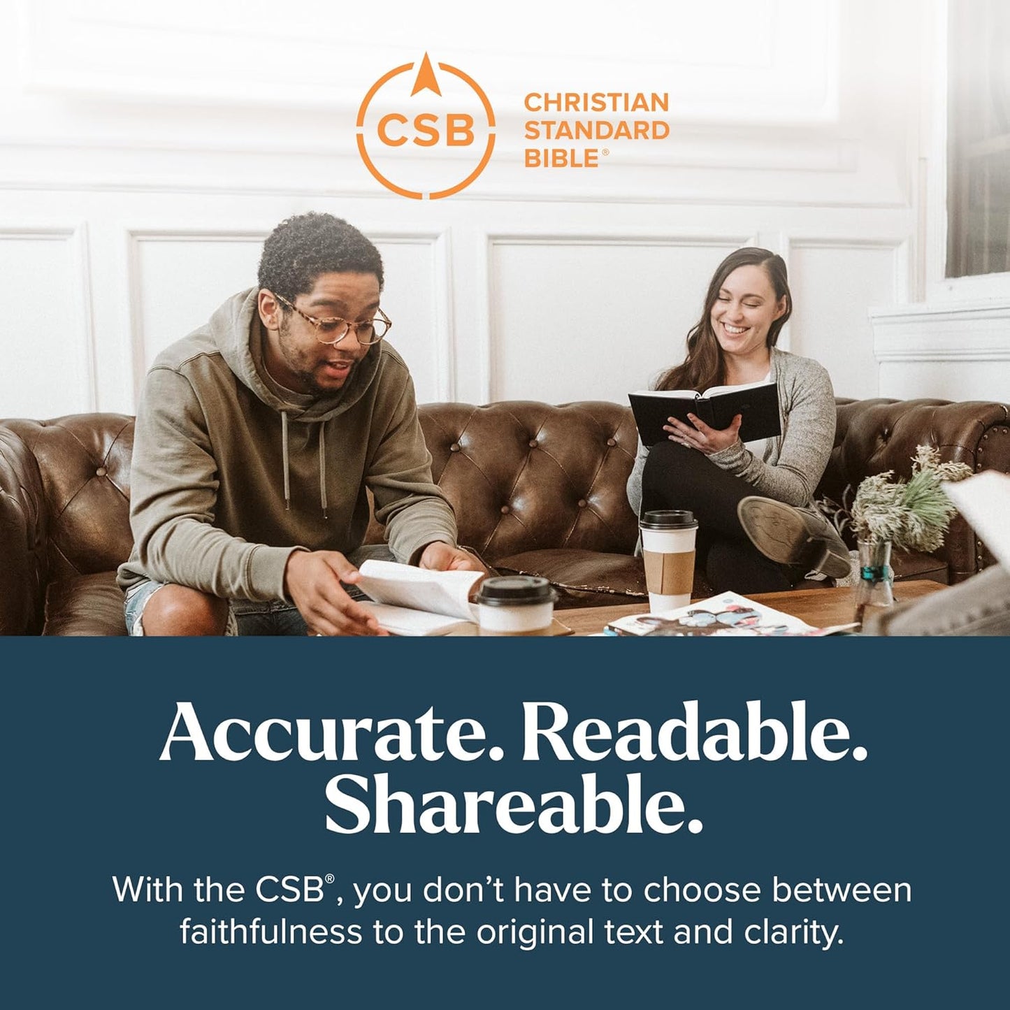 CSB Notetaking Bible, Large Print Edition - Cream Floral Cloth Over Board