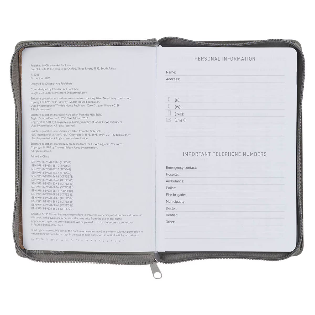 2027 Executive Planner with Zipper Closure - Trust in the Lord (TPD567)