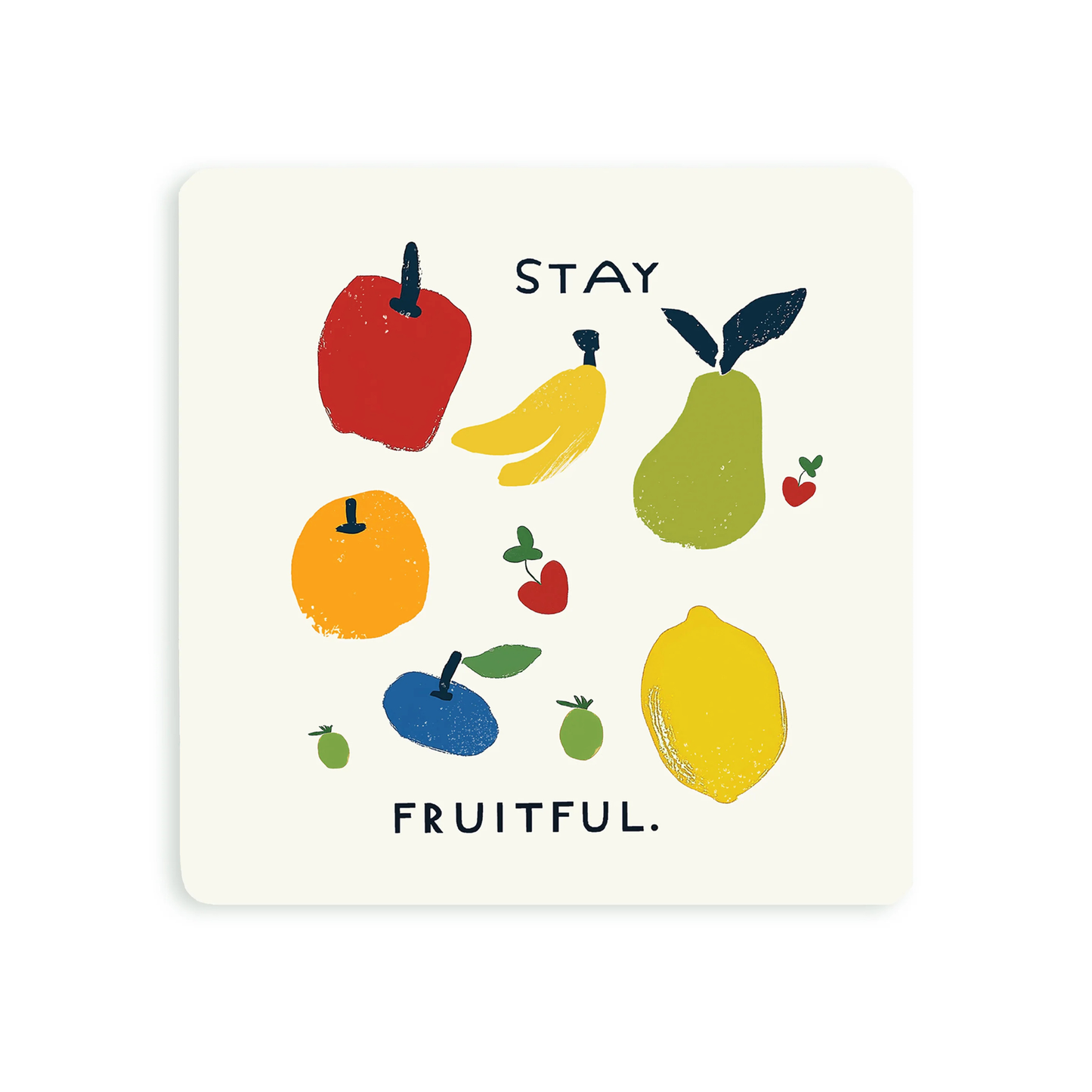 Wooden Coaster - Stay Fruitful