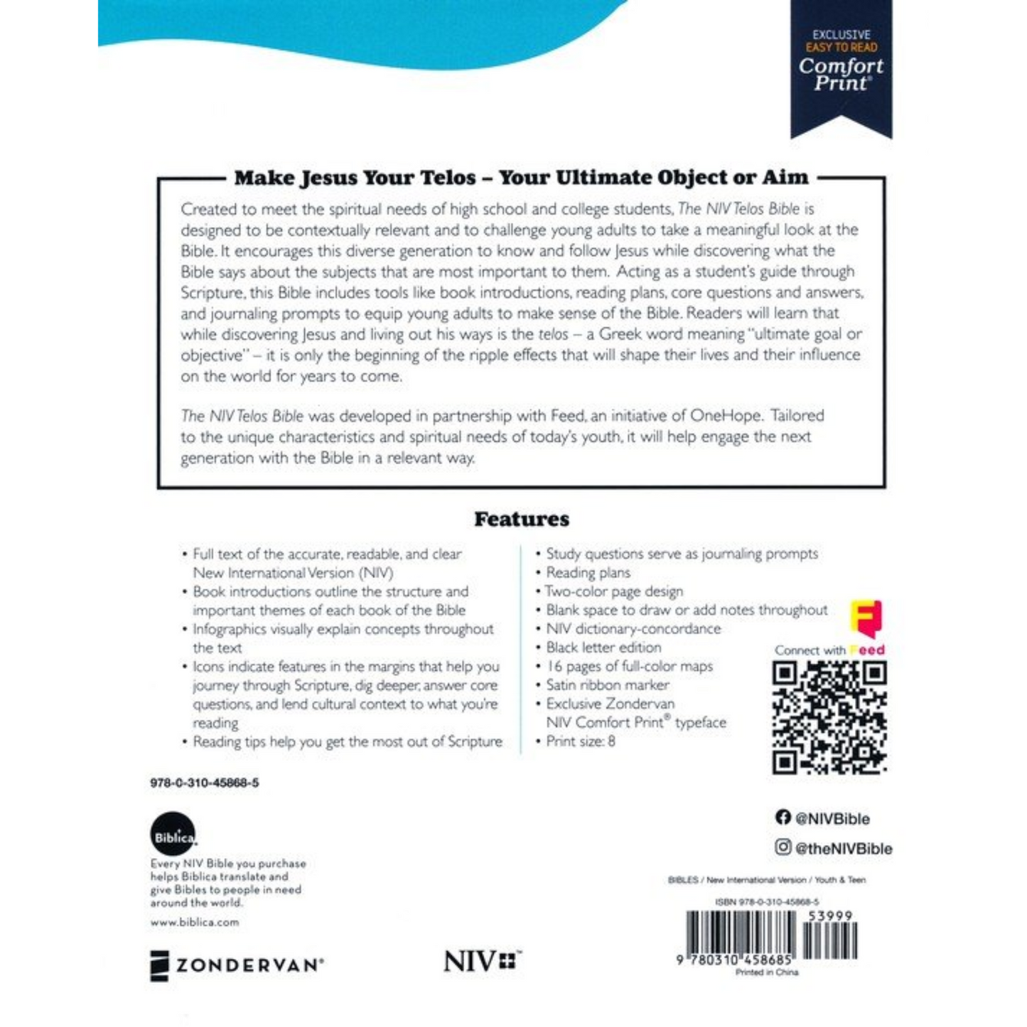 NIV, The Telos Bible, Hardcover