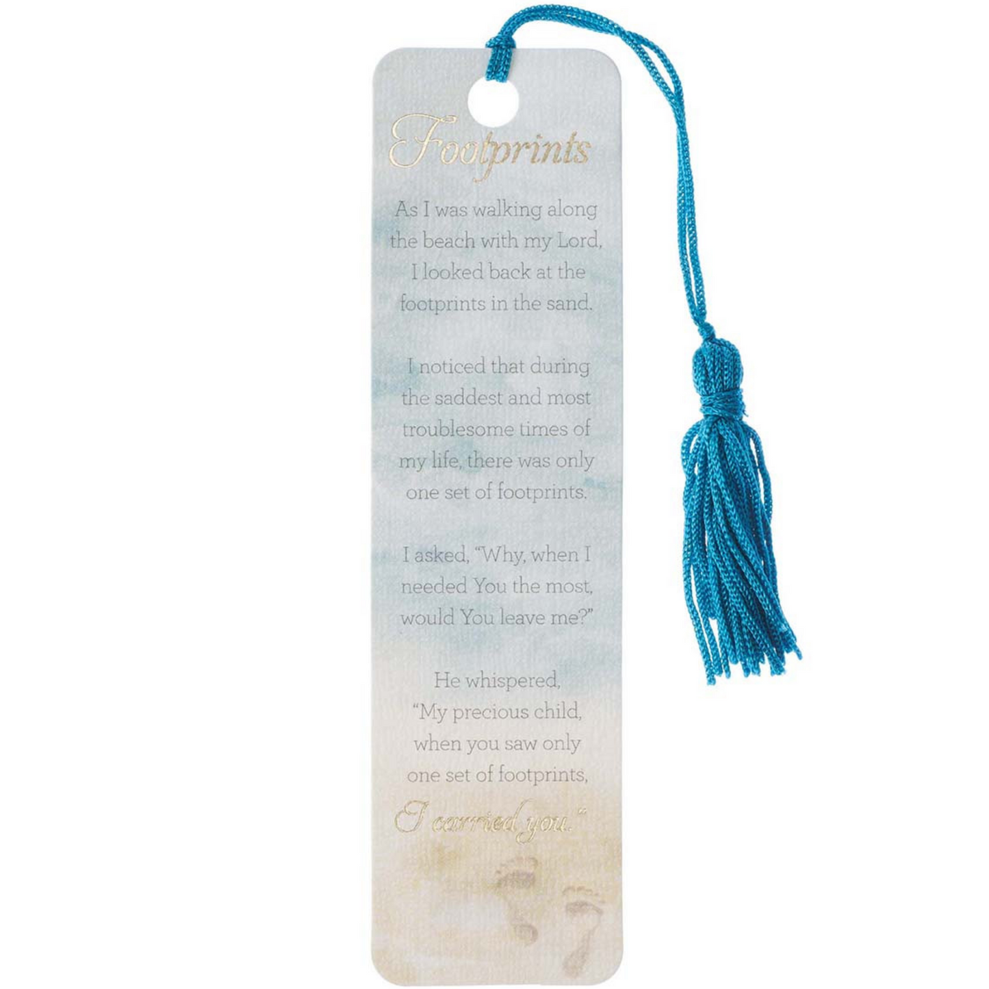 Footprints - Bookmark with Tassel (TBM118)