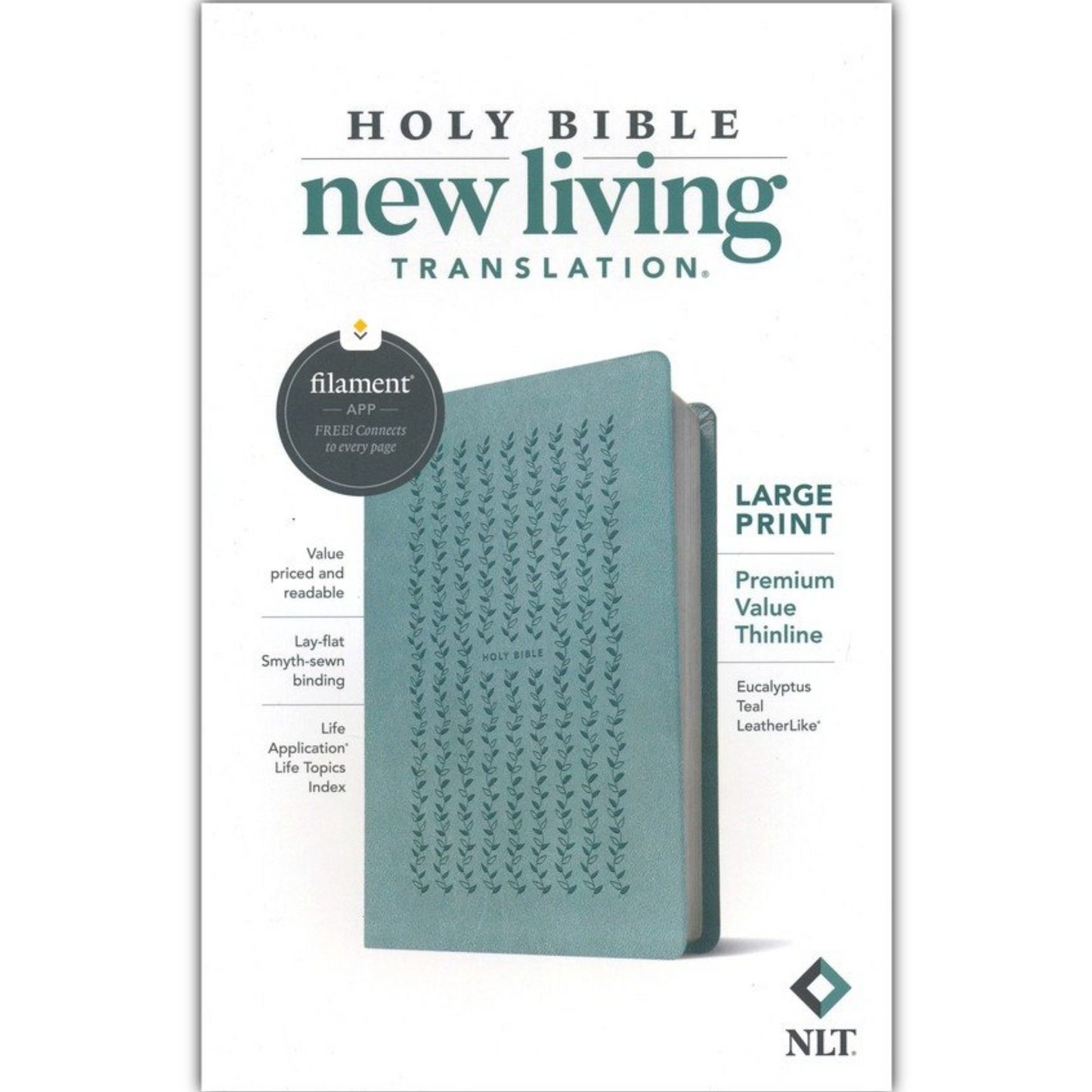 NLT Large Print Premium Value Thinline Bible (Filament Enabled)