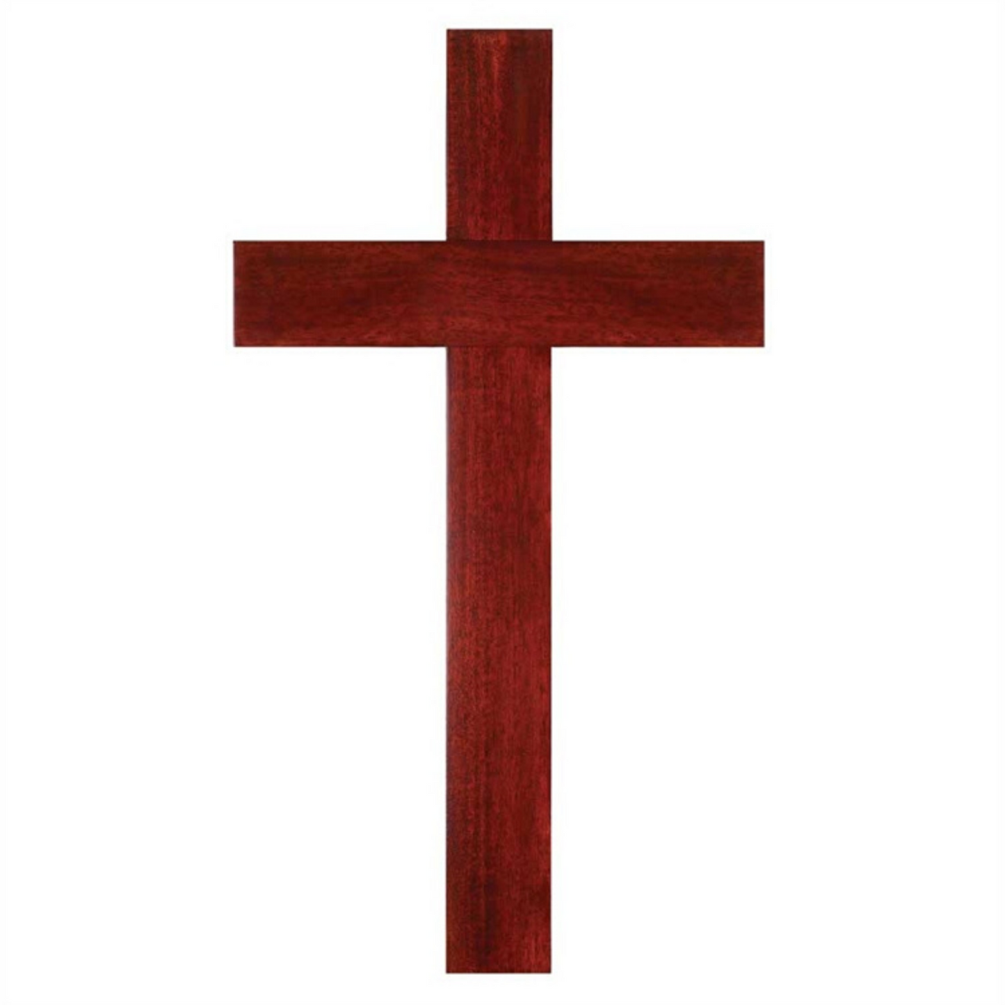 Wood Wall Cross - 12" Mahogany (WWC-21)