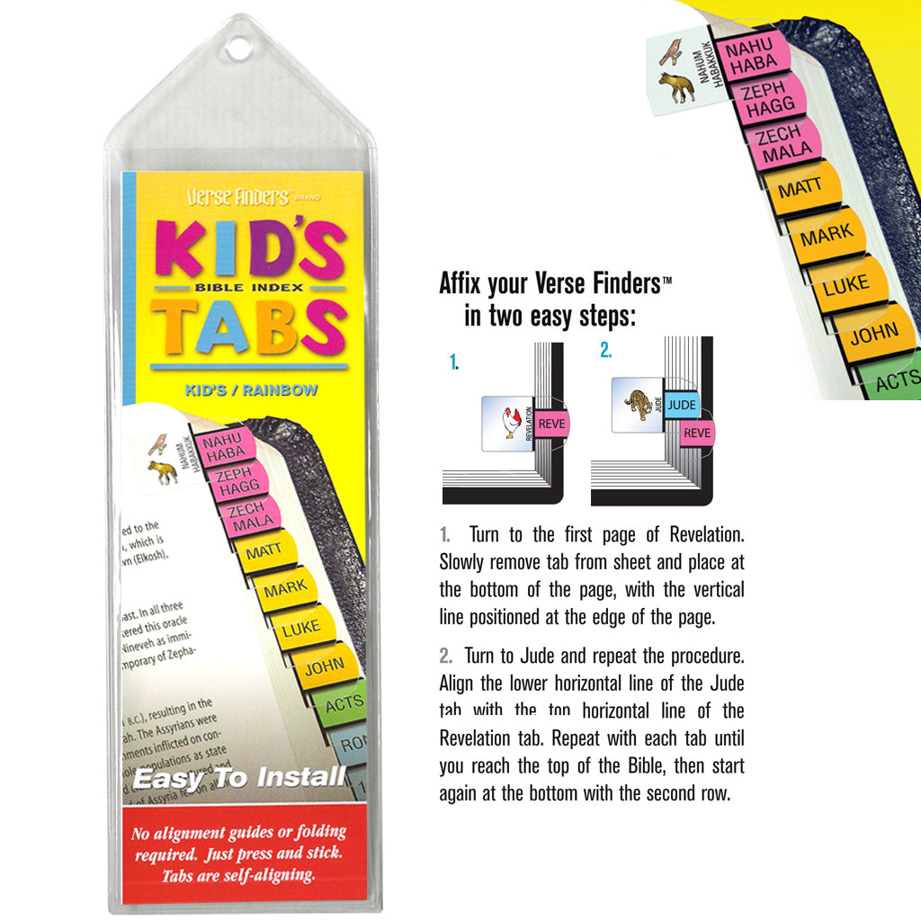 Bible Index Tabs - Kids/Rainbow (#75315)