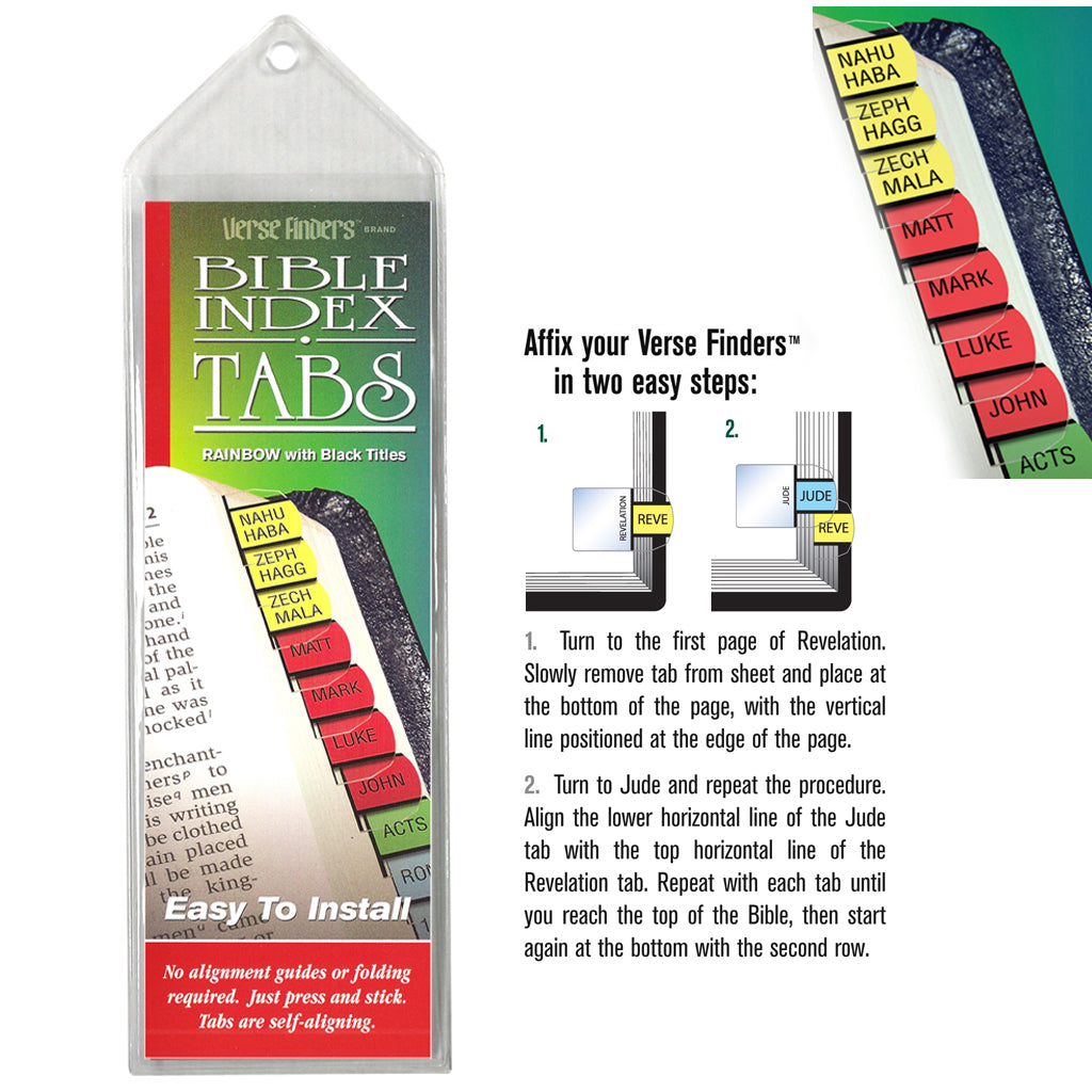 Bible Index Tabs - With Black Titles