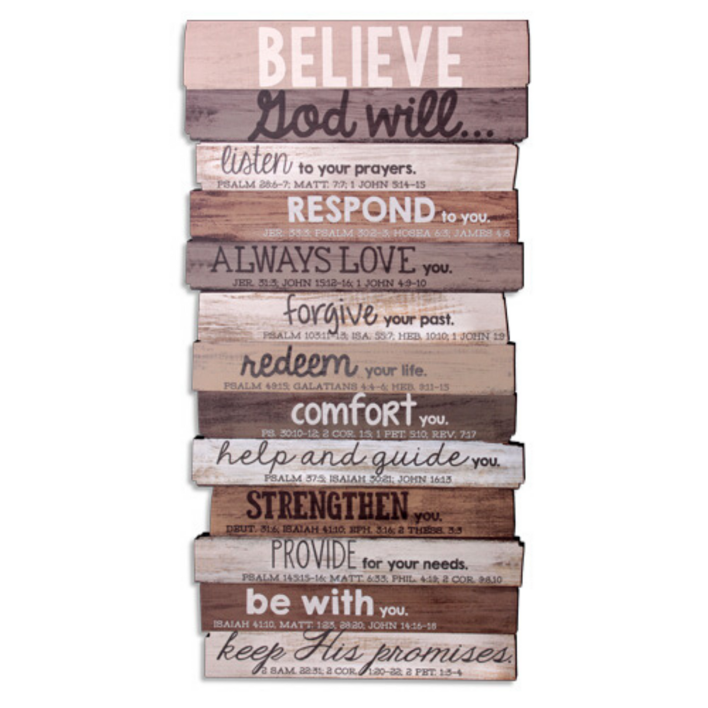 Stacked Wood Wall Plaque (16.5"H)