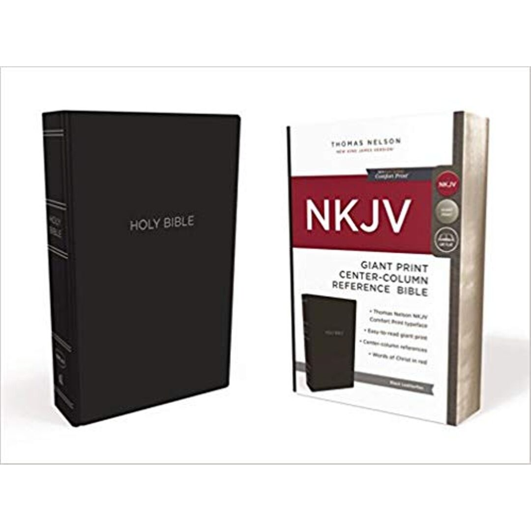 NKJV Giant Print Center-Column Reference, LeatherFlex