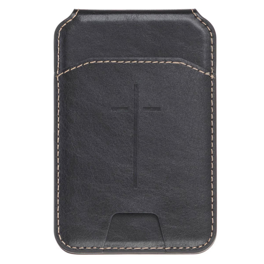 Faux Leather Phone Wallet w/ Stand - Cross