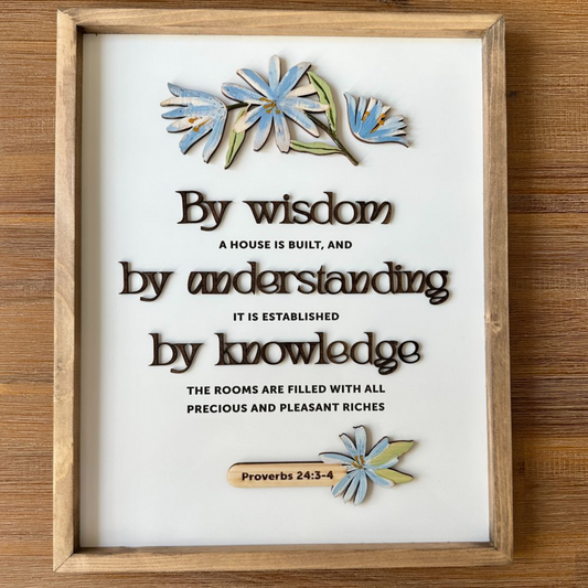 Wall Frame - By Wisdom A House Is Built