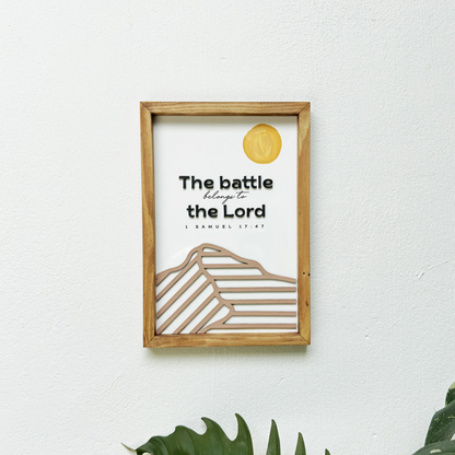 Wall Frame - The Battle Belongs To The Lord