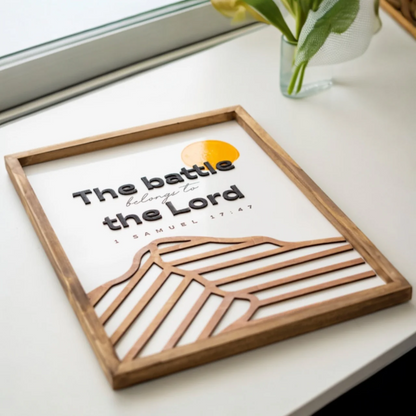 Wall Frame - The Battle Belongs To The Lord