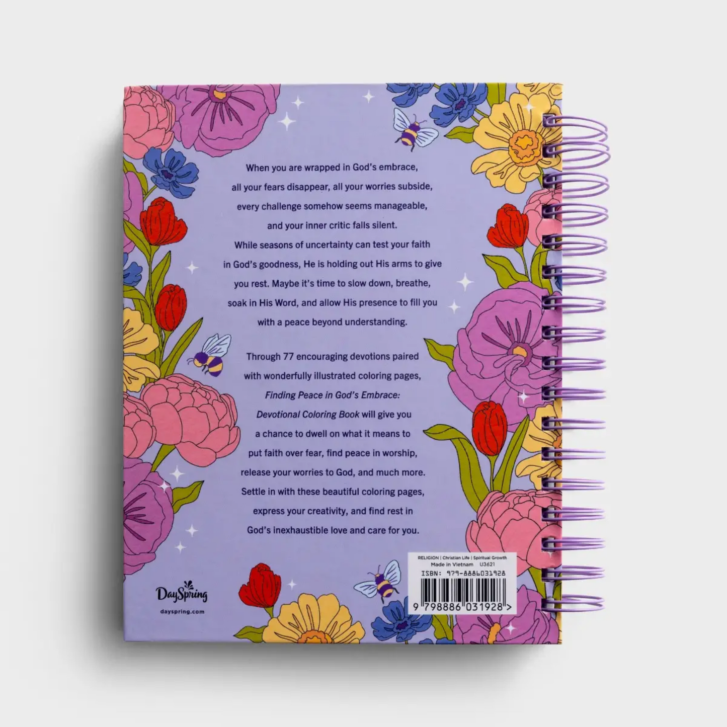 Finding Peace in God's Embrace: Devotional Coloring Book (U3621)