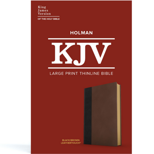 KJV Thinline, Large Print, Black/Brown LT