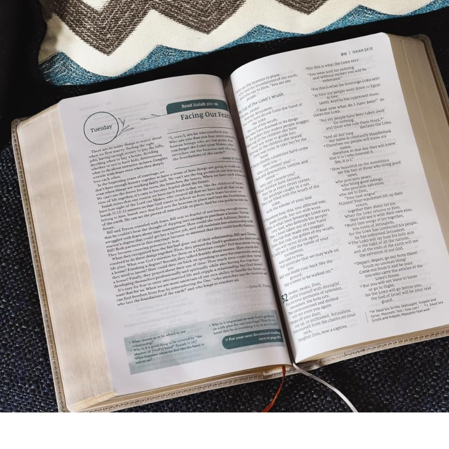 NIV Couples' Devotional Bible, Leathersoft - Stone