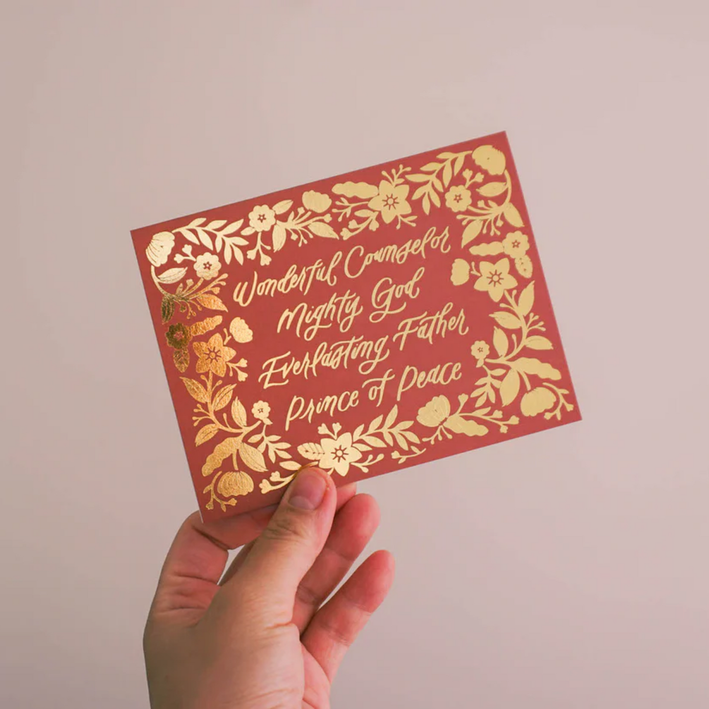 Christmas - Wonderful Counselor Gold Foil Card