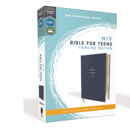 NIV,  Thinline Bible for Teens, Blue Leathersoft