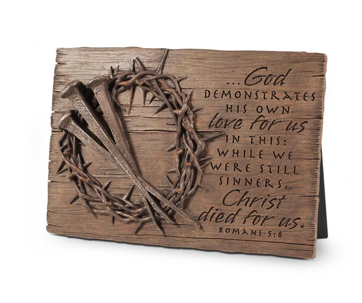 Sculpture Plaque: Crown Of Thorns And Nails (#40805)