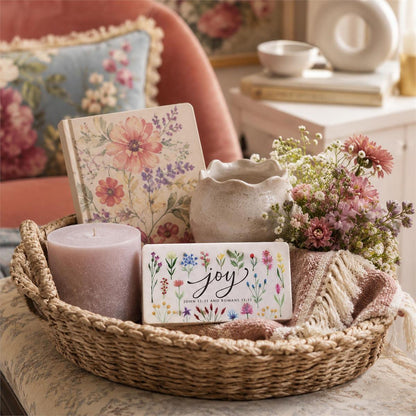Scripture Block Plaque (Floral)