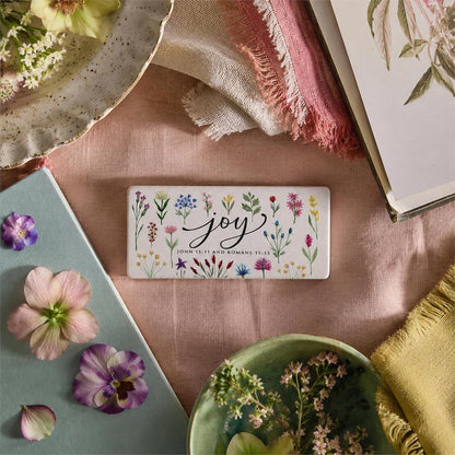 Scripture Block Plaque (Floral)
