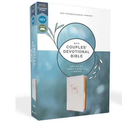 NIV Couples' Devotional Bible, Leathersoft - Stone