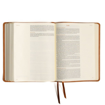 CSB Notetaking Bible, Large Print, LeatherTouch - Camel