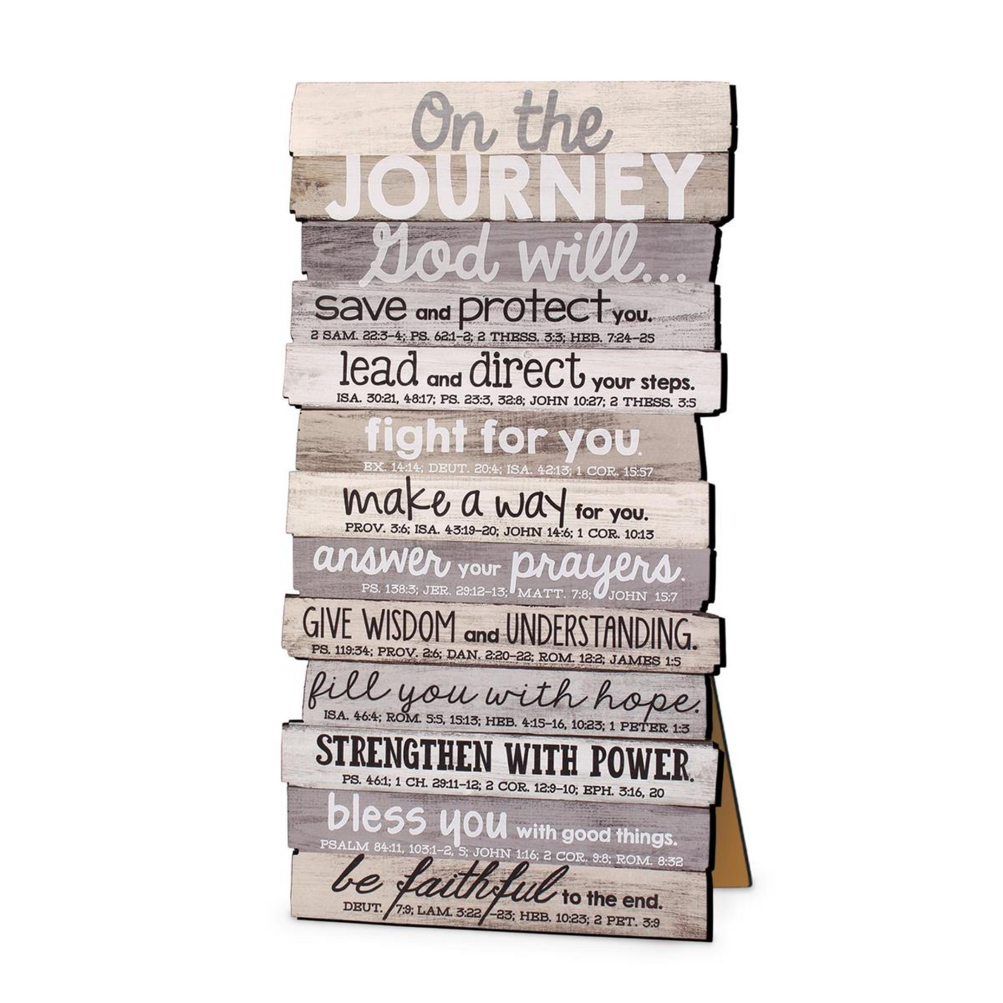 Stacked Wood Tabletop Plaque (10"H)