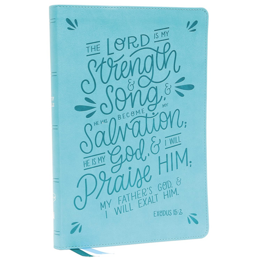 NKJV, Thinline Bible, Verse Art Cover Collection, Leathersoft, Teal