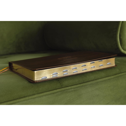 NIV, Thinline Bible, Large Print, Brown Leathersoft (Indexed)
