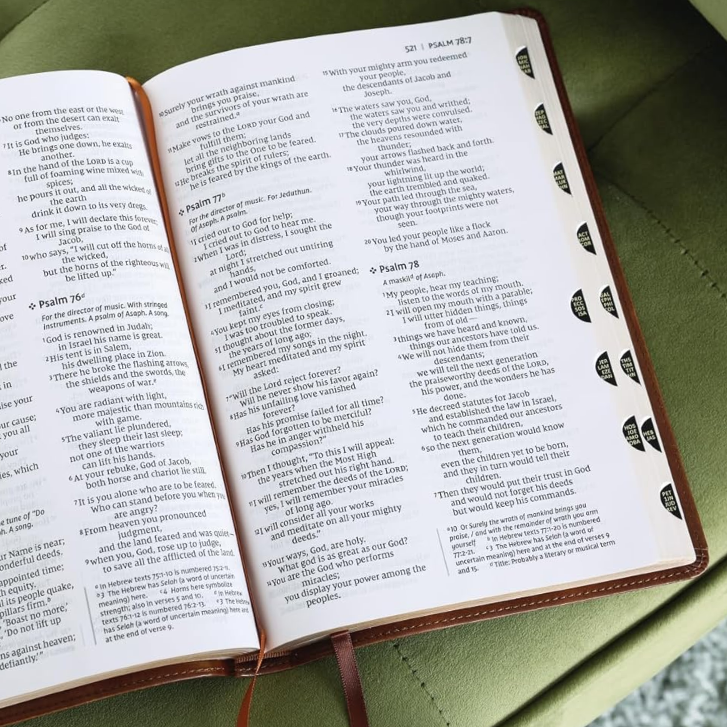 NIV, Thinline Bible, Large Print, Brown Leathersoft (Indexed)