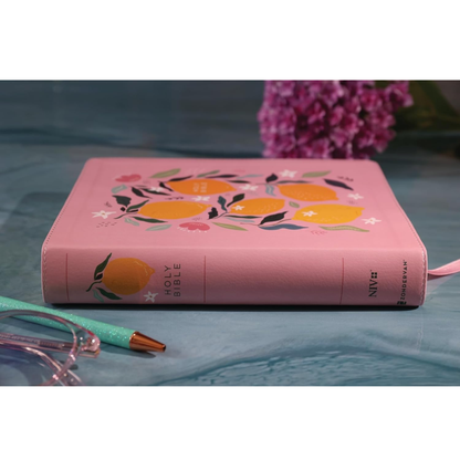 NIV, Journal the Word Bible, Double-Column, Cloth over Board, Lemon