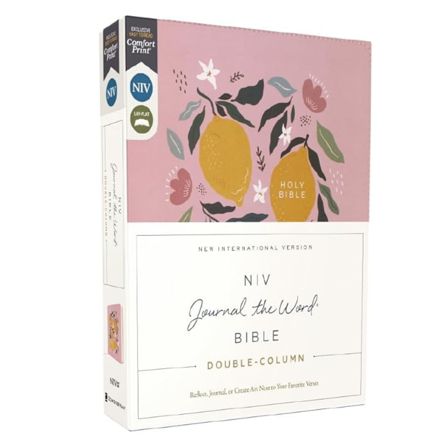 NIV, Journal the Word Bible, Double-Column, Cloth over Board, Lemon