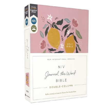 NIV, Journal the Word Bible, Double-Column, Cloth over Board, Lemon