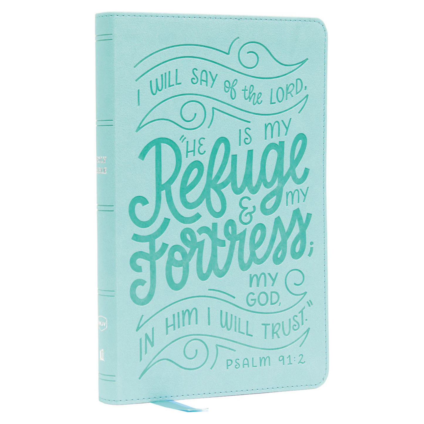 NKJV Thinline Youth Edition Bible, Verse Art Cover Collection, Turquoise Leathersoft
