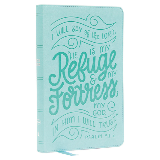 NKJV Thinline Youth Edition Bible, Verse Art Cover Collection, Turquoise Leathersoft