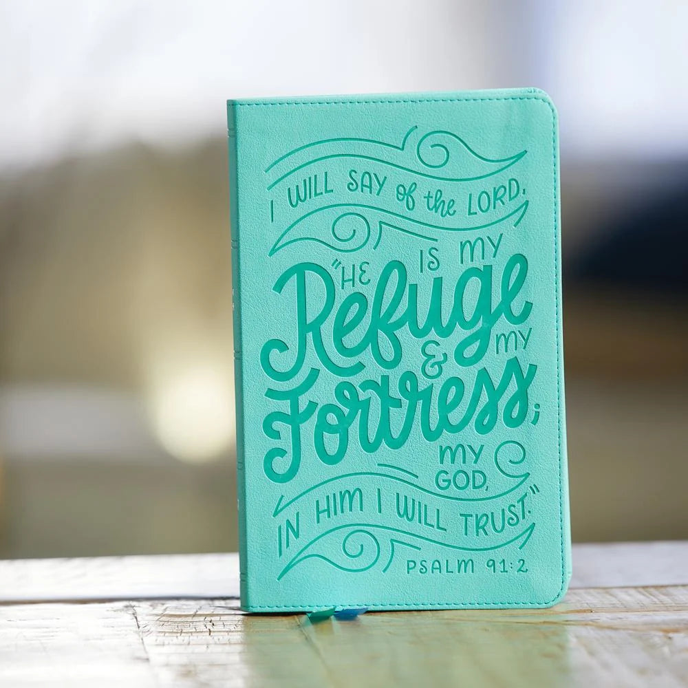 NKJV Thinline Youth Edition Bible, Verse Art Cover Collection, Turquoise Leathersoft