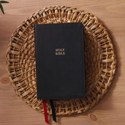 NKJV Single-Column Reference Bible, Verse-by-verse, Black Bonded Leather