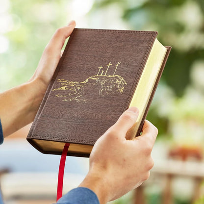 NKJV, Journal the Word Reference Bible, Brown Leathersoft