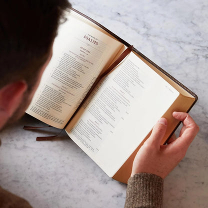 NKJV, Journal the Word Reference Bible, Brown Leathersoft