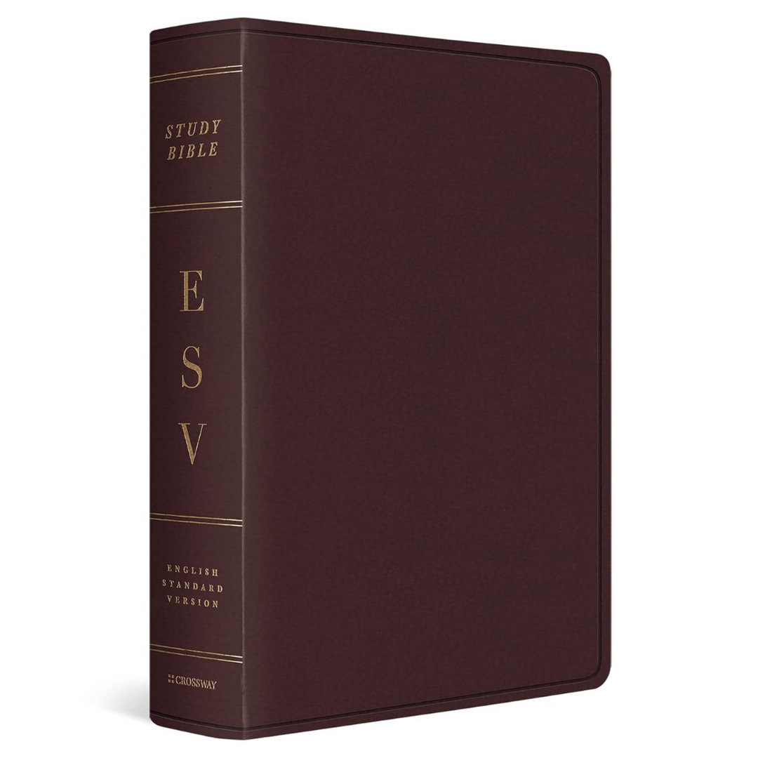 ESV Study Bible, Large Print, Burgundy (Bonded Leather)