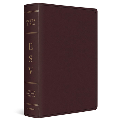 ESV Study Bible, Large Print, Burgundy (Bonded Leather)