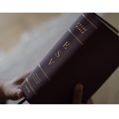 ESV Study Bible, Large Print, Burgundy (Bonded Leather)