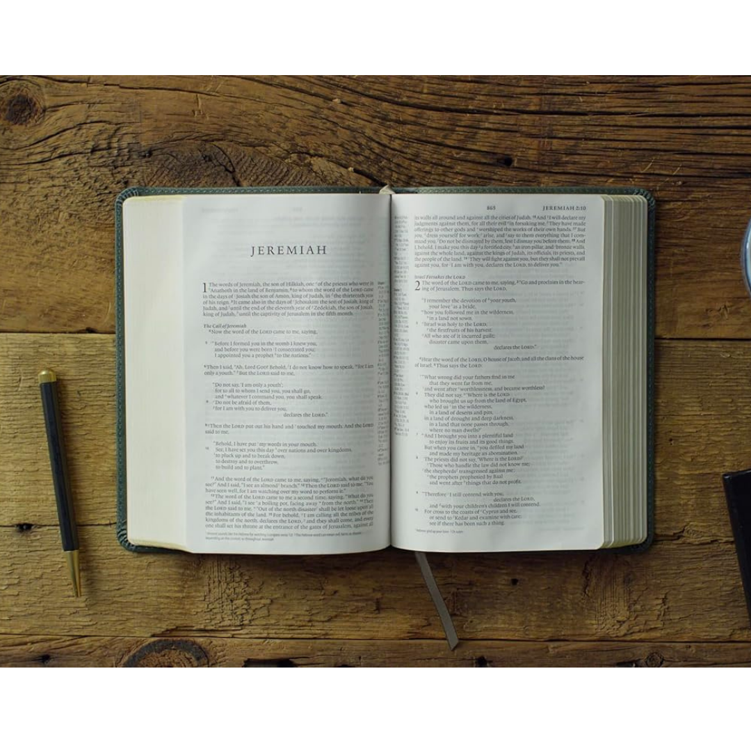 ESV Personal Reference Bible (Quiet Forest, Green, Ornament Design)