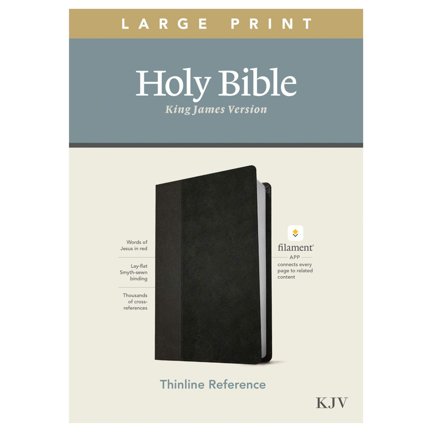 KJV Large Print Thinline Reference Bible, Filament Enabled