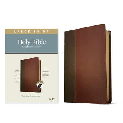 KJV Large Print Thinline Reference Bible (Indexed) Brown/Mahogany