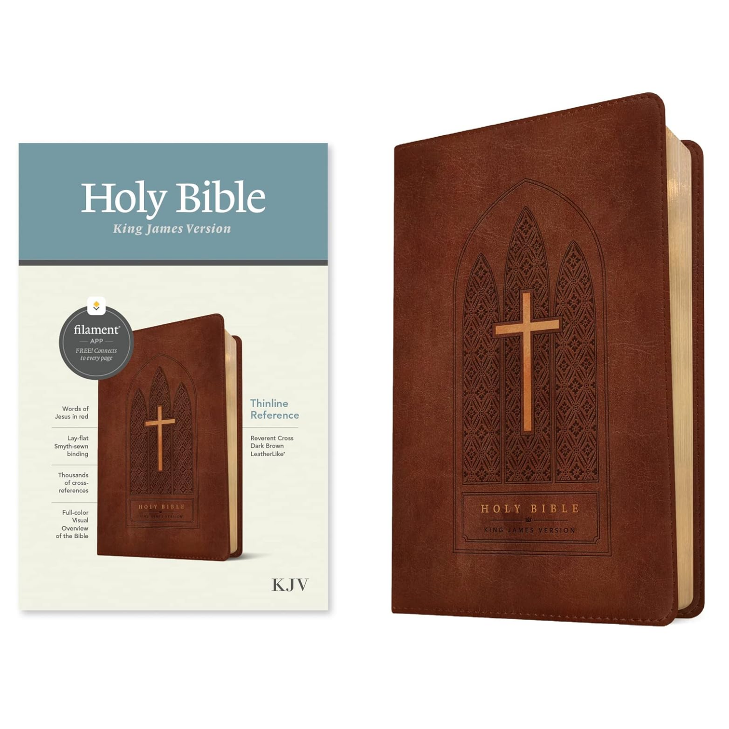 KJV Thinline Reference Bible (Filament Enabled Edition), Leatherlike